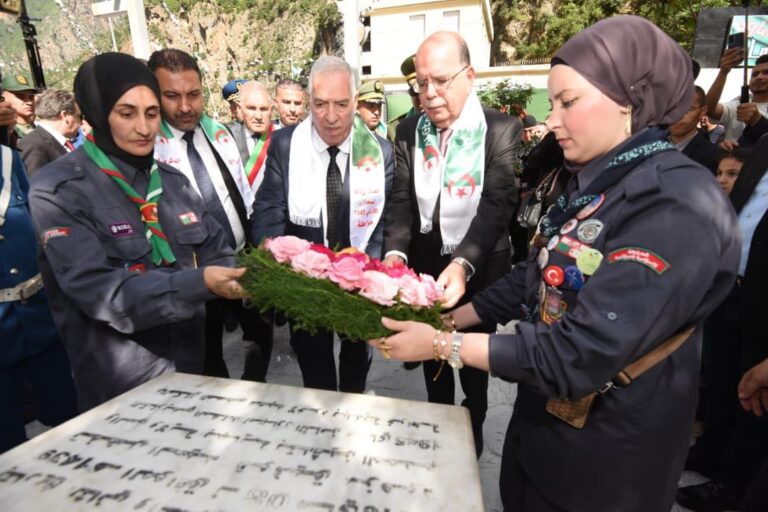 وزير المجاهدين وذوي الحقوق يحيي الذكرى الـ81 لمجازر 08 ماي 1945 ببلدية خراطة ولاية بجاية